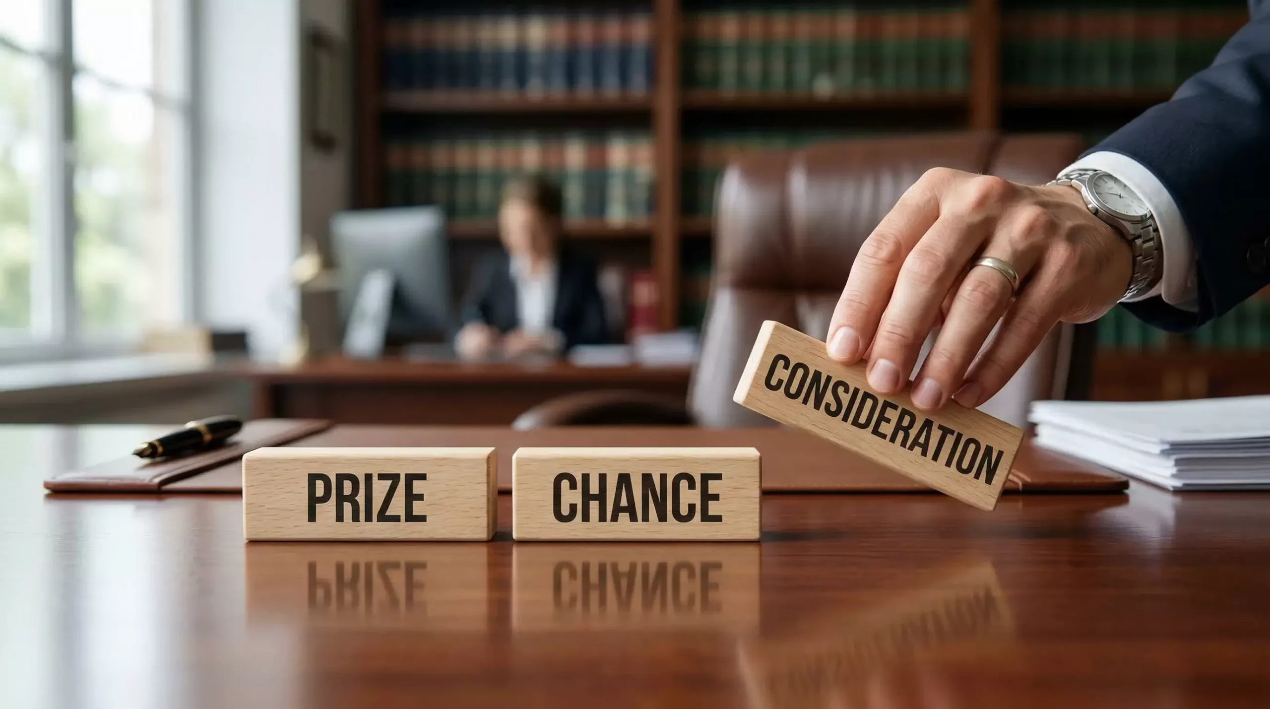 Prize chance consideration gambling test